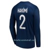 Camiseta de fútbol Manga Larga Paris Saint-Germain Hakimi 2 Primera Equipación 2022-23 - Hombre